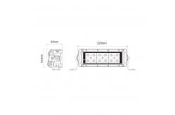 China UTV 84W 7.5 Inch Dual Row Led Light Bar Anti Scratch HANMA supplier