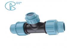 China Irrigation 20 - 110 MM High Density PP Fitting Tee For Quick Connection supplier