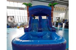 China Palm Tree Jumping Inflatable Bouncer Slide With Triple Stitching supplier