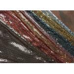 Splendent 4MM Square Metal Sequin Fabric Decoration For Dresses / Garment for sale