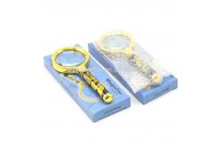 China Kids Pocket Flat Handheld Illuminated Magnifiers , Hand Held Magnifying Glass 8x 10x Power supplier