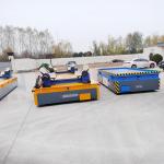 Heavy Duty Transporter Platform Material Handling Battery Powered Transfer Trolley