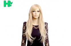 China High Temperature Fiber Natural Long Straight Synthetic Wigs 120% Density supplier