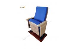 China Sturdy Foldable Auditorium Chair With Steel Frame And Fabric Upholstery supplier