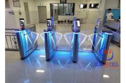 China Automatic Flap Barrier Gate For Office Building RFID Pedestrian Entrance supplier