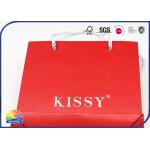 Recycled Luxury Handle Glossy Kraft Paper Gift Bag With Custom Logo for sale