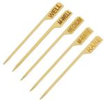 Teppo Barbecue Bamboo Food Picks Long Wooden Skewers With Customized Logo for sale
