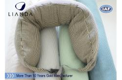 China U Shape Memory Foam Pillows / Travel Microbead Neck Pillow With Lycra Cover supplier