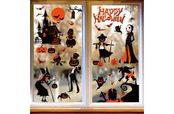 China Customization Halloween Party Sticker Witch Pumpkin Electrostatic Window Stickers supplier
