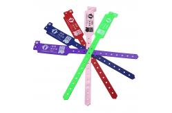 China Custom Disposable Wristband with Snap Lock Closure and Silk Screen Printing Options supplier