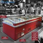 ETL Gas Station & Mini Store Two Sides Open Island Freezer for sale