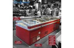 China ETL Gas Station & Mini Store Two Sides Open Island Freezer supplier