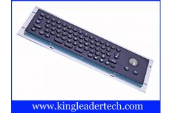 China 66 Keys Black Metal Keyboard Aluminum Alloy Back Panel With Optical Trackball supplier