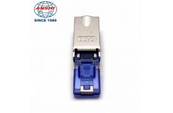 China ANSHI RJ45 CAT7 FTP Unshielded STP Shield Modular Plug Blue supplier