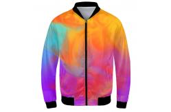 China QUICK DRY Varsity Mens Reflective Jacket 3D Print Clothes Long Sleeves supplier
