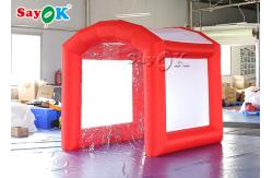 China Inflatable Intergrated Disinfection Tent In Supermarket Red And White supplier