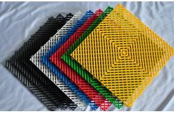 China Rib Industrial Interlocking Floor Tiles 18mm Polypropylene Garage Flooring supplier