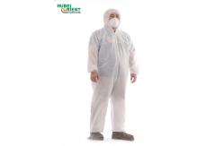 China Personal Protective Hooded Waterproof Disposable Microporous Coverall supplier
