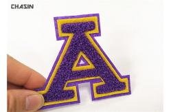 China Double Felt Alphabet Letters Chenille Style Patches And Iron - On Backing supplier