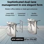 Double-Lane Efficiency High-Frequency Throughput Bi-Directional Precision Tripod Turnstile Gate for Access Control for sale