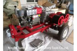 China Double Capstan Drum Winch 5 Tons With Trailer Match Honda / Yamaha Gasoline Engine supplier