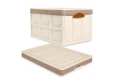 China 140L Collapsible Plastic Trunk Organizer 55L Folding Plastic Storage Boxes supplier