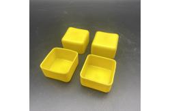 China Yellow Square Shape Plastic Rubber Unistrut Over End Caps supplier