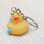Phthalates Free Yellow Assorted Surfing Duck Toy With Keychain Collection