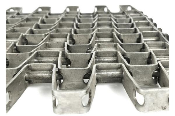 Nut Cleaning And Drying Ss304 Flat Wire Mesh Belt