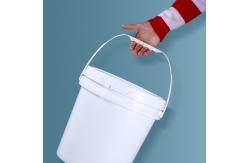 China Food Grade Container 16L PP White Plastic Round Bucket with Customized Printing supplier