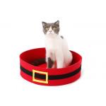 Santa Claus Belt Colorfast 35x10cm Felt Pet Cave Sleeping Mat for sale