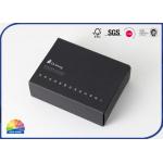 350gsm Black Kraft Foil Stamping Paper Drawer Box With EVA Foam for sale