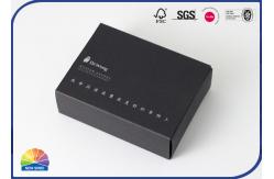 China 350gsm Black Kraft Foil Stamping Paper Drawer Box With EVA Foam supplier