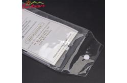 China 11 X 52cm Packaging Boxes For Hair Extensions Hanger Button Plastic Bags supplier