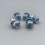 Zinc Coated Phillips Hex Head Screw With Spring / Flat Washer Kit for sale