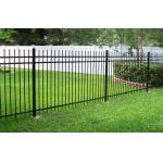 Powder Coated 2 Rail 5 Ft Tall Black Aluminum Fence for sale
