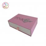 Pink Jewelry Paper Gift Box / Sliding Drawer Gift Boxes Cutomized Size for sale