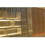 Spiral Metal Curtain Wall Architectural Wire Mesh Herringbone Bronze Hotel Curtain for sale