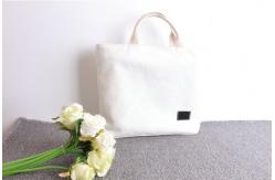 China Canvas Tote Shopper Bag With Zip , Plain Canvas Fabric Tote Handbags supplier