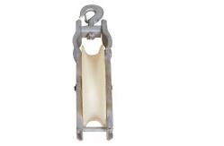 China Light Weight 10KN Nylon Single Sheave Stringing Block, Hook And Clevis Style supplier