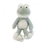 Creative Fluffy Soft Frog Stuffed Animal Gift Toy Hand Craft Green Plush Frog Toy ODM OEM for sale