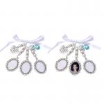 Pearl Pendant Wedding Bouquet Charm Photo Pendants DIY Sublimation Wedding Bouquet Charms for sale