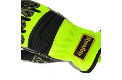 China High Visible Glass Fiber Rescue Extrication Gloves Elasticized Turtleneck Cuff supplier