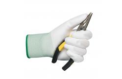 China Dust Free Polyester ESD Gloves PU Finger Coated Antistatic gloves supplier
