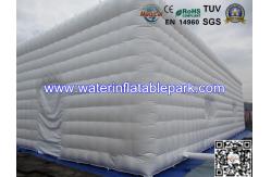 China Continue Air Tent Camping White , Inflatable Building Structures For Party supplier