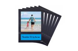 China Custom Size Magnetic Photo Pocket Black With Dry Erase Label supplier