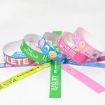Logo  Printing Tyvek Custom Festival Bracelet VIP Entry Admission Paper Band Wristband for sale