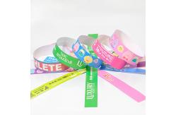 China Pool Party Festival VIP Entry Tyvek Wristbands with Bar Coding and Adjustable Design supplier