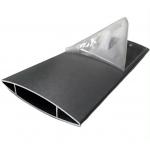 Custom Building Facade Extruded Aerofoil Fins Aluminum Profile Louvers Blade for sale