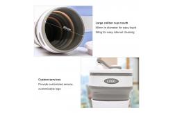 China Reusable 350ML Collapsible Silicone Coffee Cup BPA Free supplier